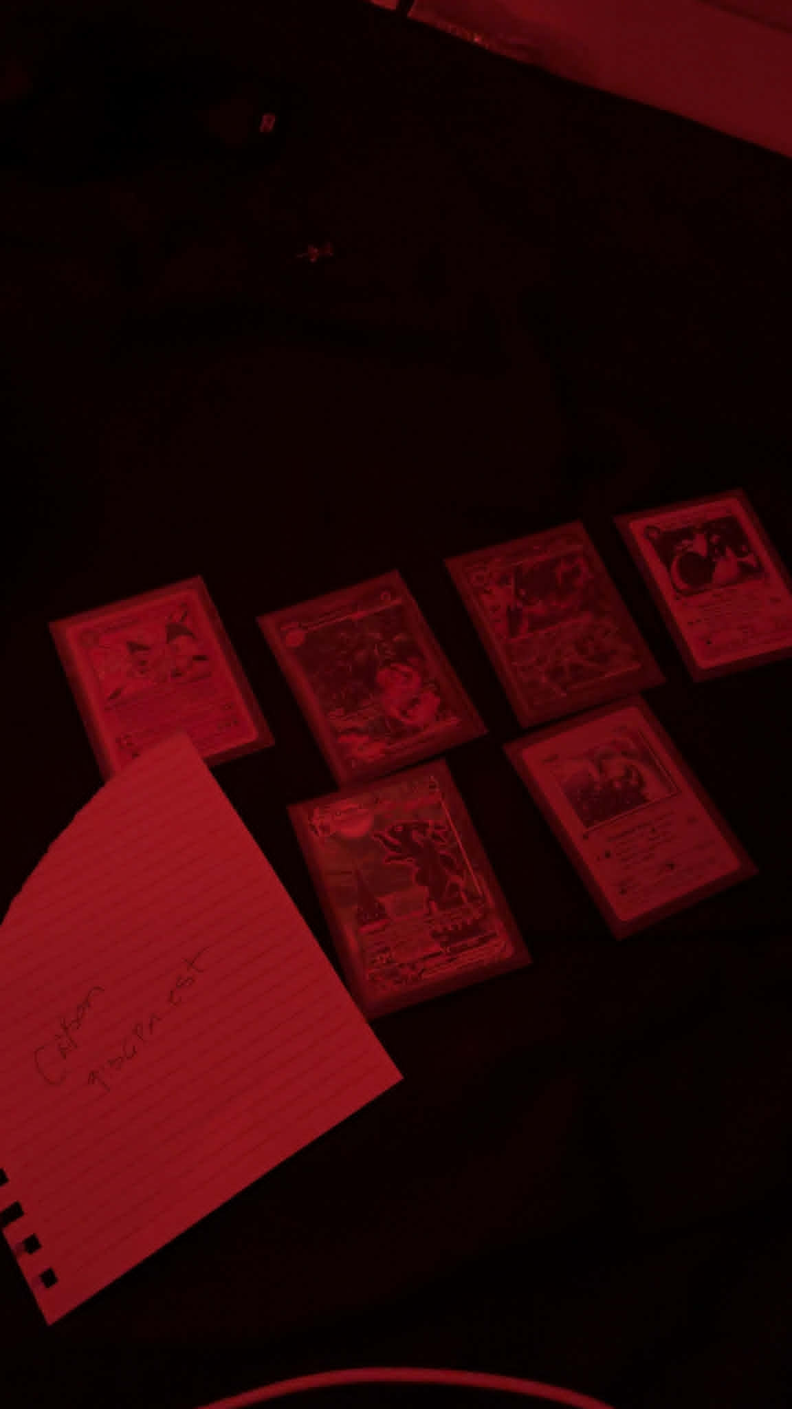 Example of a bad timestamped card photo